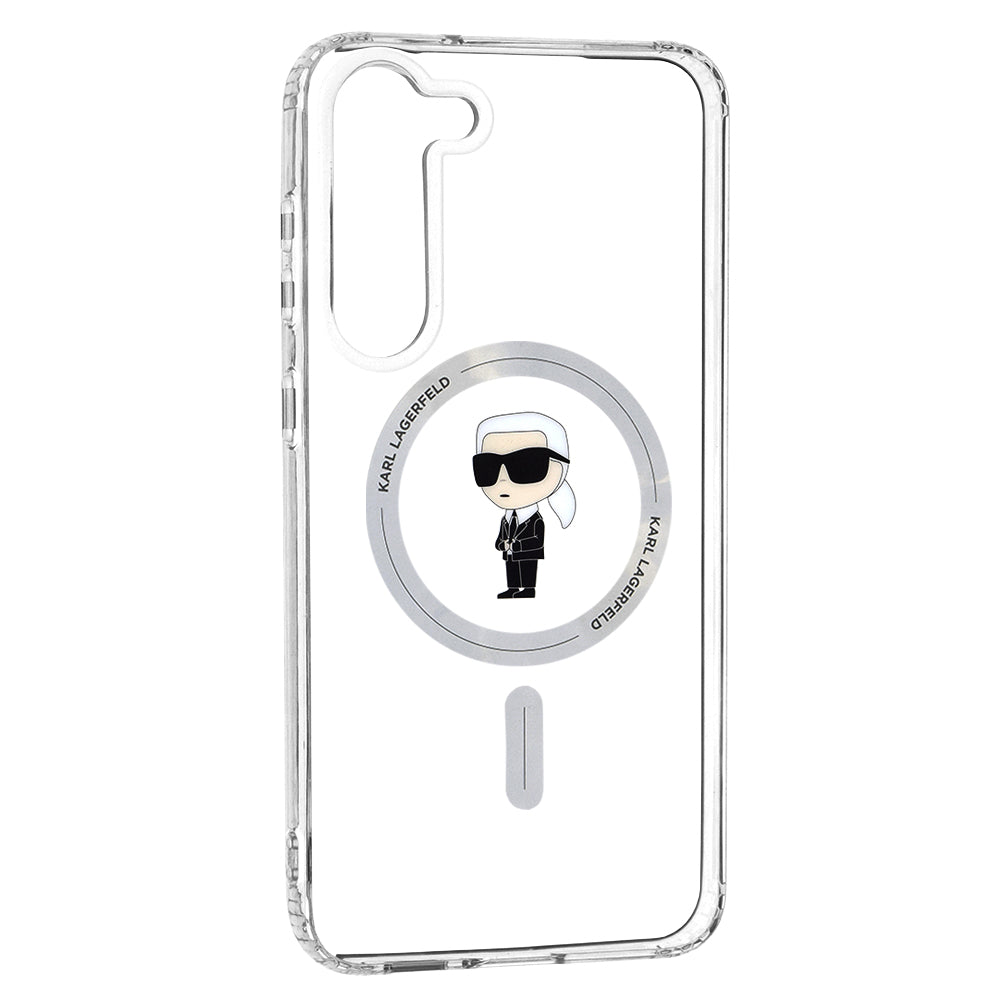 Funda MagSafe para Samsung Galaxy S23+ S916, Karl Lagerfeld, IML Ikonik Karl, Transparente
