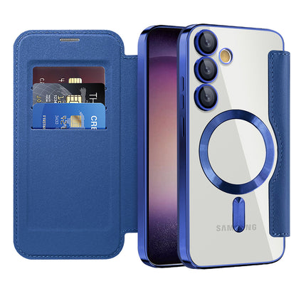 MagSafe Case for Samsung Galaxy S23+ S916, Techsuit, SmartMag Book, Blue