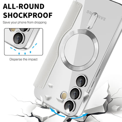 Funda MagSafe para Samsung Galaxy S23+ S916, Techsuit, SmartMag Book, Gris