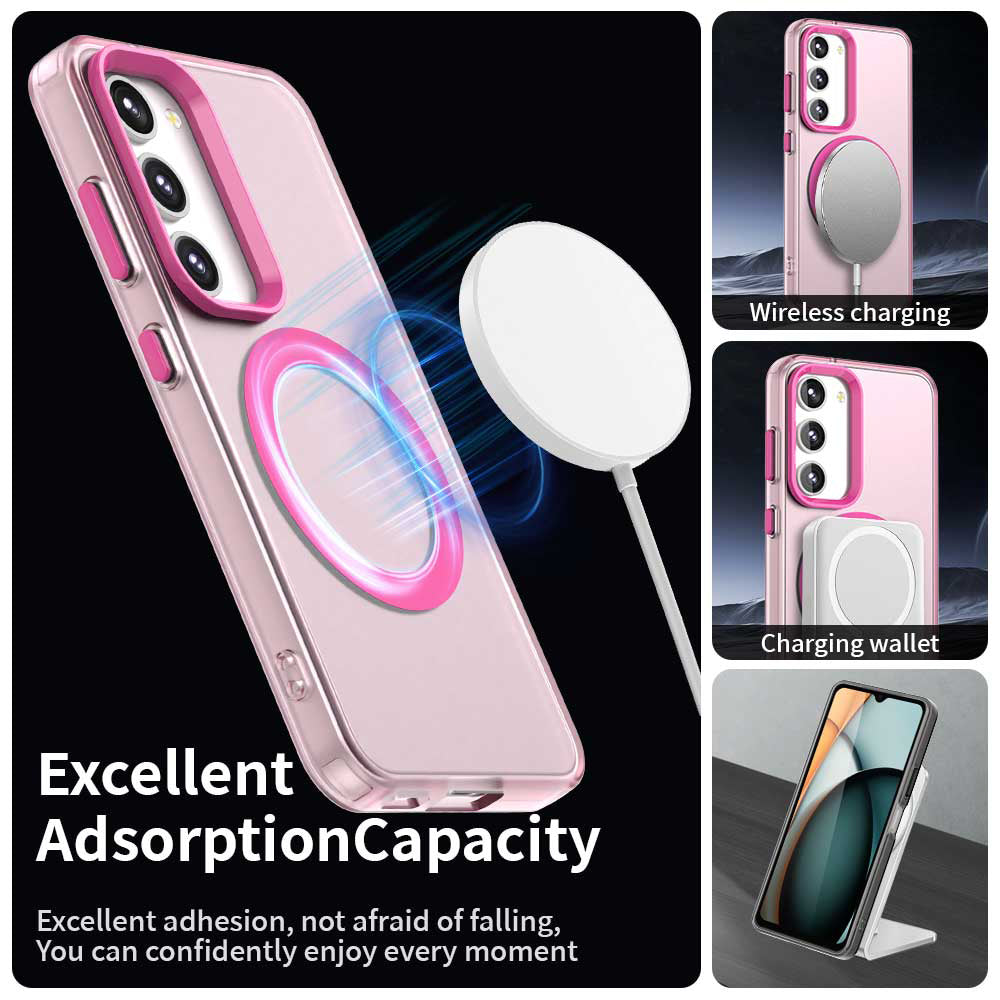 Funda MagSafe para Samsung Galaxy S23 S911, Techsuit, CandyCase, Rosa