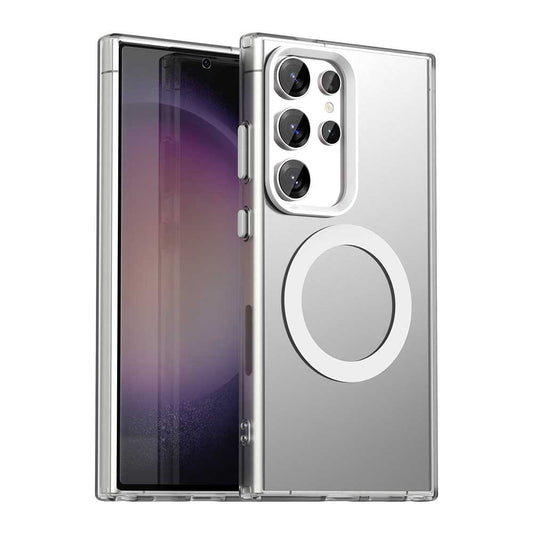 Funda MagSafe para Samsung Galaxy S23 Ultra S918, Techsuit, CandyCase, Blanca