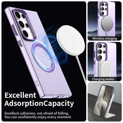Funda MagSafe para Samsung Galaxy S23 Ultra S918, Techsuit, CandyCase, Morado