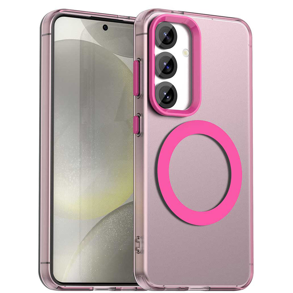 Funda MagSafe para Samsung Galaxy S24 FE S721, Techsuit, CandyCase, Rosa