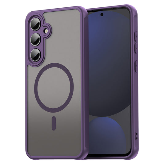 Funda MagSafe para Samsung Galaxy S24 FE S721, Techsuit, HaloFrost II, Morado