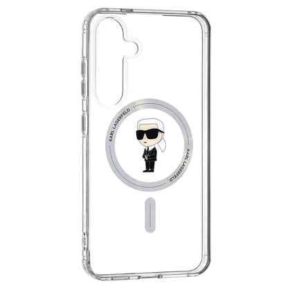 Funda MagSafe para Samsung Galaxy S24+ S926, Karl Lagerfeld, IML Ikonik Karl, Transparente