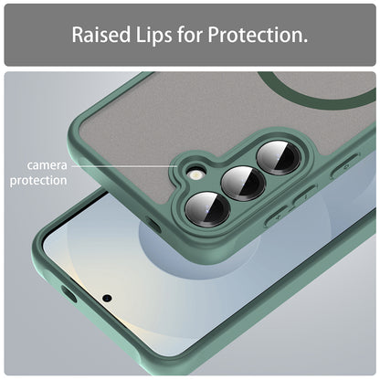 Funda MagSafe para Samsung Galaxy S24+ S926, Techsuit, HaloFrost II, Verde