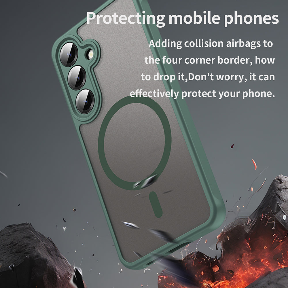 Funda MagSafe para Samsung Galaxy S24+ S926, Techsuit, HaloFrost II, Verde