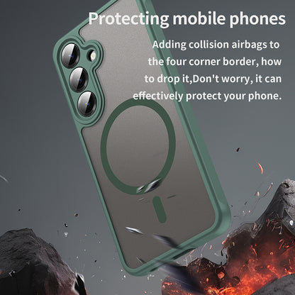 Funda MagSafe para Samsung Galaxy S24+ S926, Techsuit, HaloFrost II, Verde