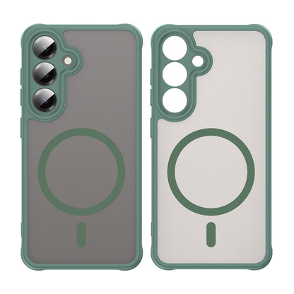 Funda MagSafe para Samsung Galaxy S24+ S926, Techsuit, HaloFrost II, Verde