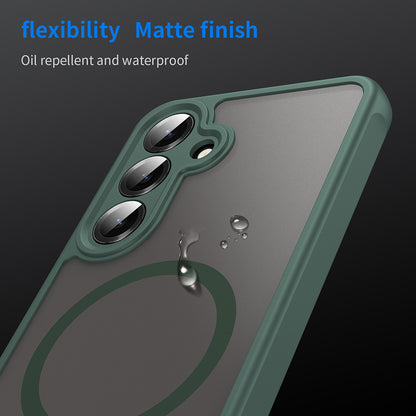 Funda MagSafe para Samsung Galaxy S24+ S926, Techsuit, HaloFrost II, Verde