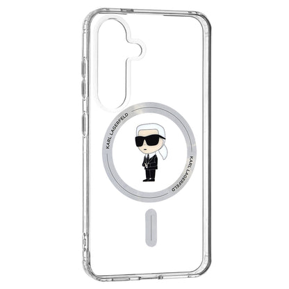 MagSafe Case for Samsung Galaxy S24 S921, Karl Lagerfeld, IML Ikonik Karl, Transparent