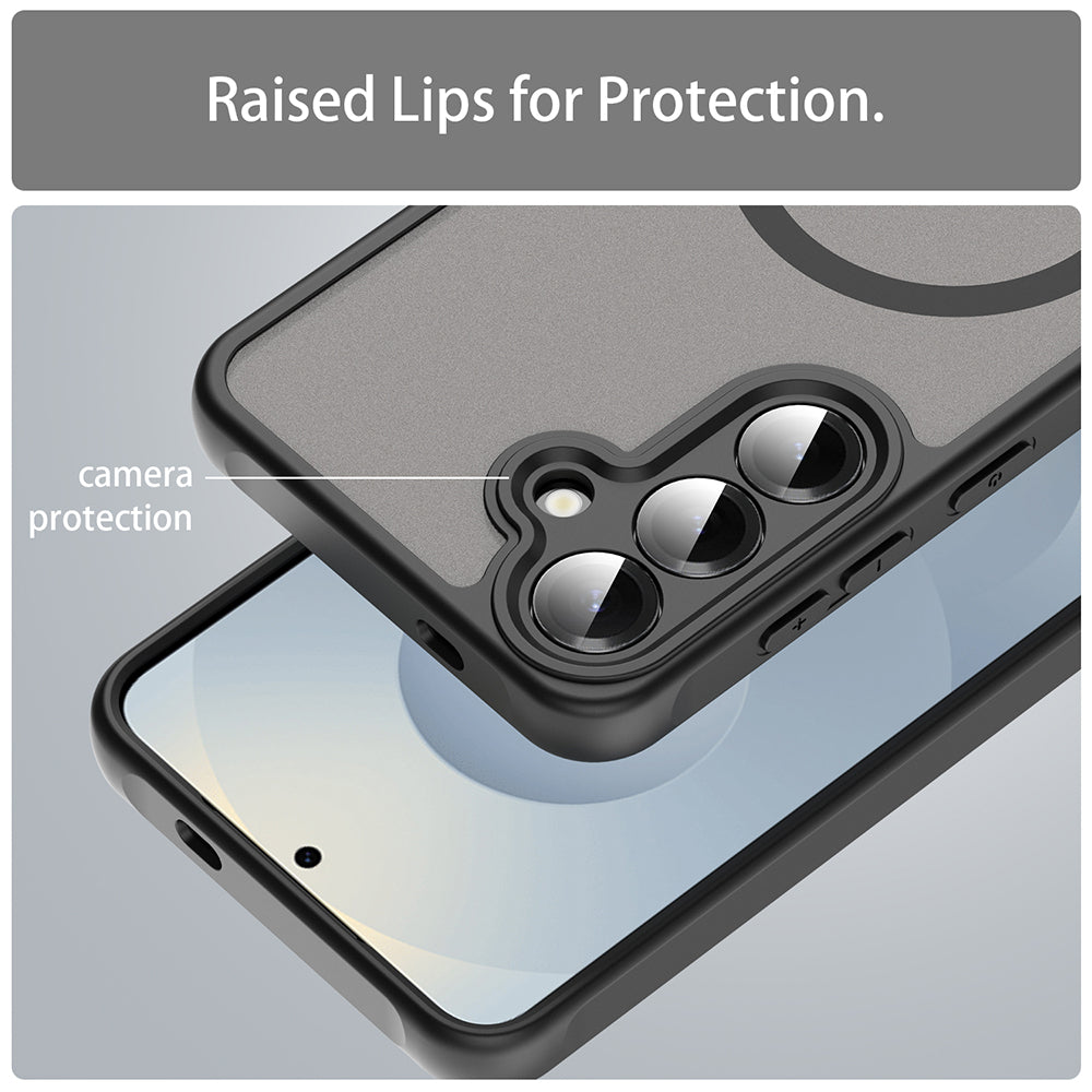 Funda MagSafe para Samsung Galaxy S24 S921, Techsuit, HaloFrost II, Negra
