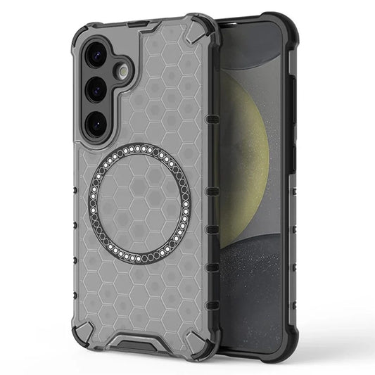 Funda MagSafe para Samsung Galaxy S24 S921, Techsuit, HoneyComb Shield, Negra