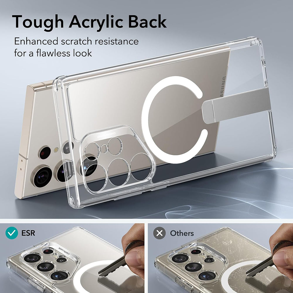 Funda MagSafe para Samsung Galaxy S24 Ultra S928, ESR, Boost Flickstand, Transparente