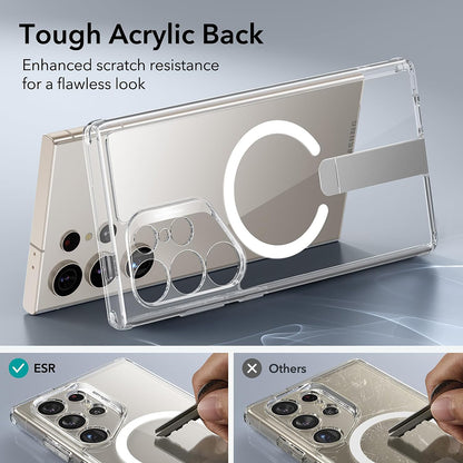 Funda MagSafe para Samsung Galaxy S24 Ultra S928, ESR, Boost Flickstand, Transparente