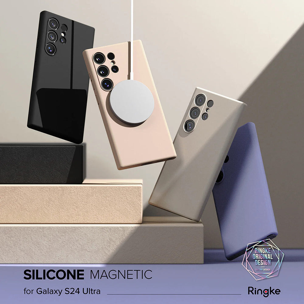 MagSafe Case for Samsung Galaxy S24 Ultra S928, Ringke, Silicone, Black