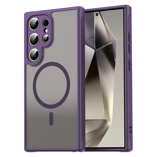 Funda MagSafe para Samsung Galaxy S24 Ultra S928, Techsuit, HaloFrost II, Morado