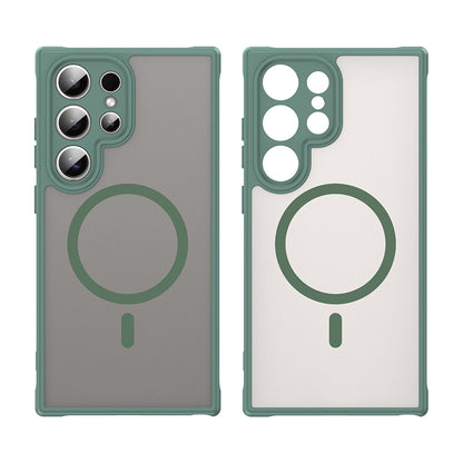 Funda MagSafe para Samsung Galaxy S24 Ultra S928, Techsuit, HaloFrost II, Verde