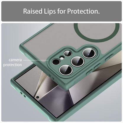 Funda MagSafe para Samsung Galaxy S24 Ultra S928, Techsuit, HaloFrost II, Verde