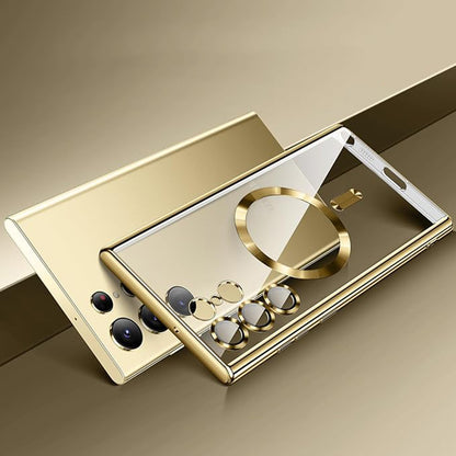 Funda MagSafe para Samsung Galaxy S24 Ultra S928, Techsuit, Luxury Crystal, Plateada