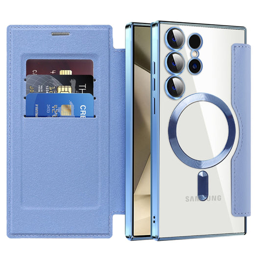Funda MagSafe para Samsung Galaxy S24 Ultra S928, Techsuit, SmartMag Book, Azul