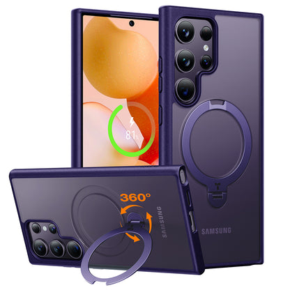 Funda MagSafe para Samsung Galaxy S24 Ultra S928, Torras, Ostand Spin, Morado
