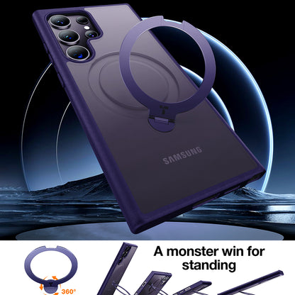 Funda MagSafe para Samsung Galaxy S24 Ultra S928, Torras, Ostand Spin, Morado