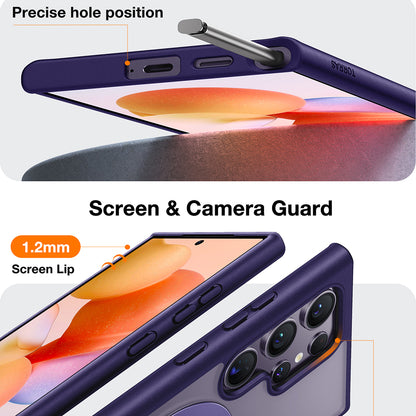 Funda MagSafe para Samsung Galaxy S24 Ultra S928, Torras, Ostand Spin, Morado