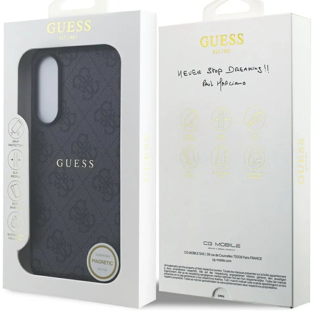 Funda MagSafe para Samsung Galaxy S25 Edge S937, Guess, 4G Ring Classic Logo, Negra