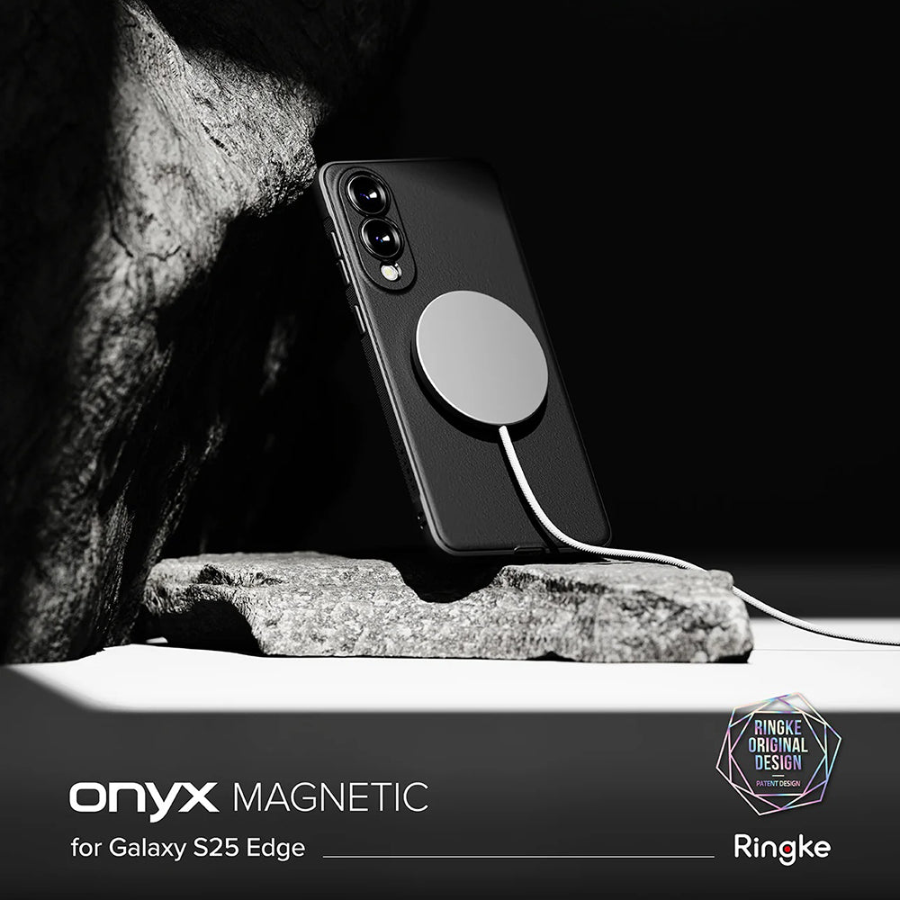 MagSafe Case for Samsung Galaxy S25 Edge S937, Ringke, Onyx, Black