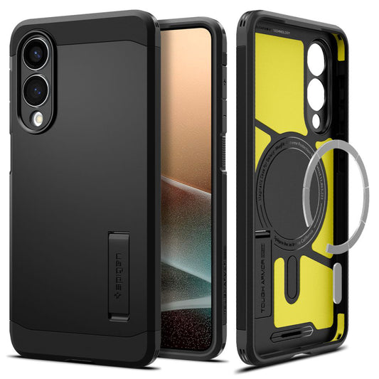 Funda MagSafe para Samsung Galaxy S25 Edge S937, Spigen, Tough Armor, Negra ACS09422