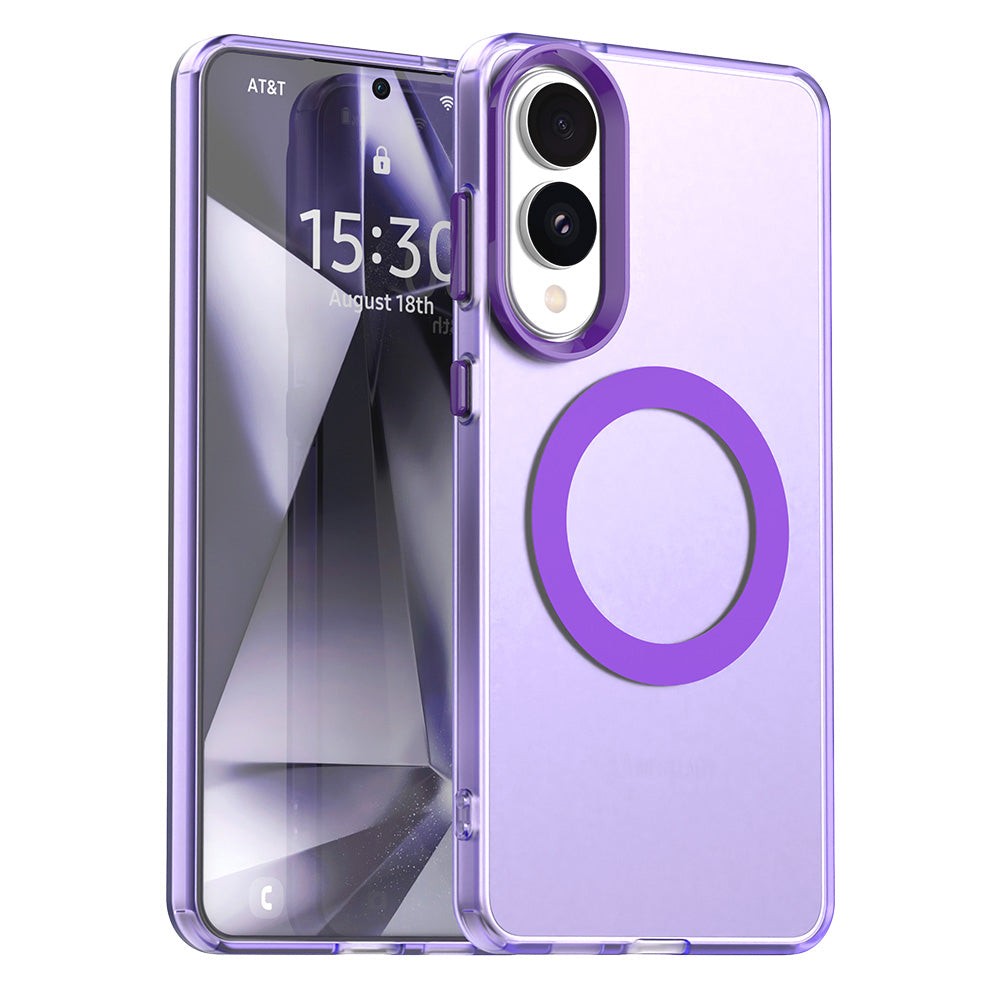 Funda MagSafe para Samsung Galaxy S25 Edge S937, Techsuit, CandyCase, Morado