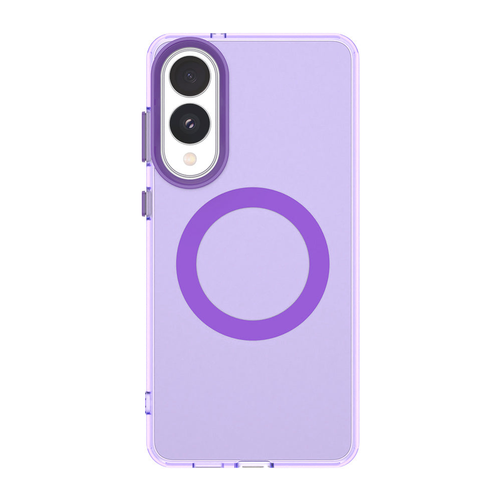 Funda MagSafe para Samsung Galaxy S25 Edge S937, Techsuit, CandyCase, Morado
