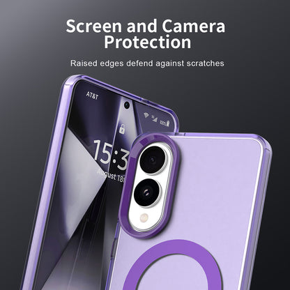 Funda MagSafe para Samsung Galaxy S25 Edge S937, Techsuit, CandyCase, Morado