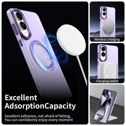Funda MagSafe para Samsung Galaxy S25 Edge S937, Techsuit, CandyCase, Morado