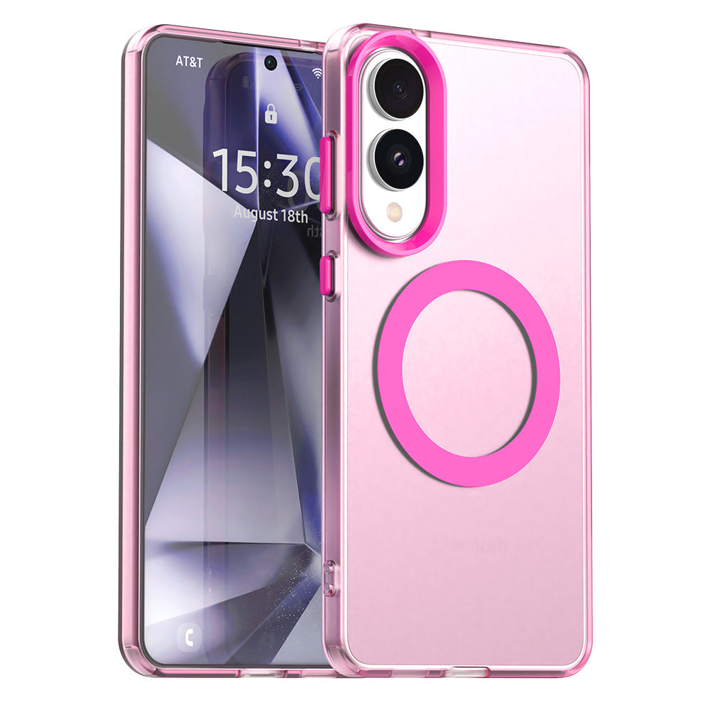 Funda MagSafe para Samsung Galaxy S25 Edge S937, Techsuit, CandyCase, Rosa