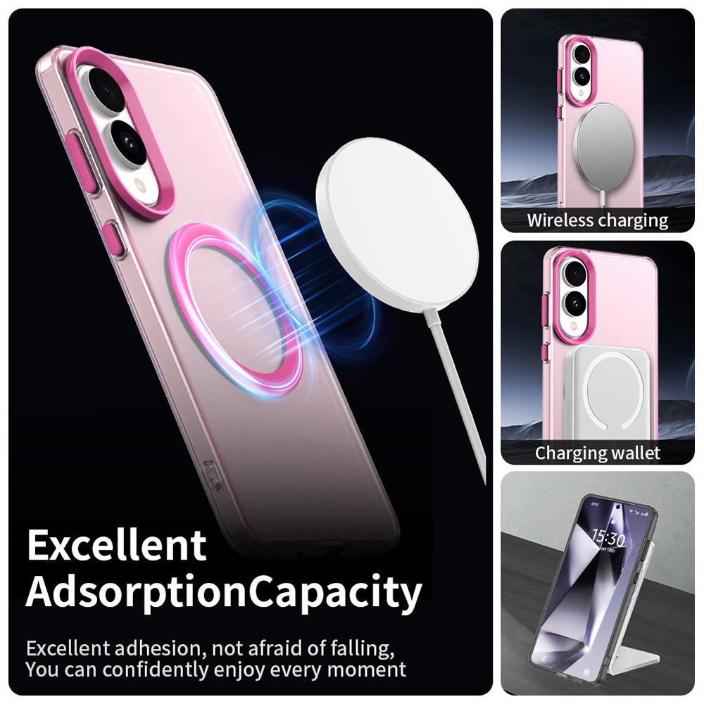 Funda MagSafe para Samsung Galaxy S25 Edge S937, Techsuit, CandyCase, Rosa