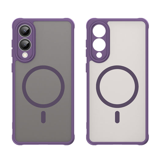 Funda MagSafe para Samsung Galaxy S25 Edge S937, Techsuit, HaloFrost II, Morado