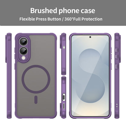 Funda MagSafe para Samsung Galaxy S25 Edge S937, Techsuit, HaloFrost II, Morado