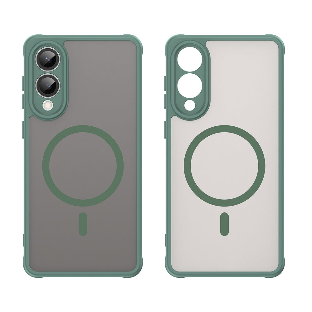 Funda MagSafe para Samsung Galaxy S25 Edge S937, Techsuit, HaloFrost II, Verde