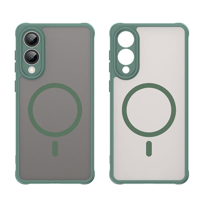 Funda MagSafe para Samsung Galaxy S25 Edge S937, Techsuit, HaloFrost II, Verde