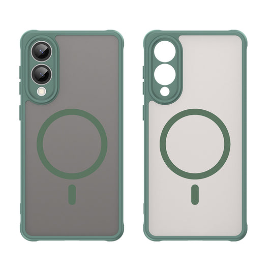 Funda MagSafe para Samsung Galaxy S25 Edge S937, Techsuit, HaloFrost II, Verde