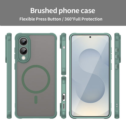 Funda MagSafe para Samsung Galaxy S25 Edge S937, Techsuit, HaloFrost II, Verde