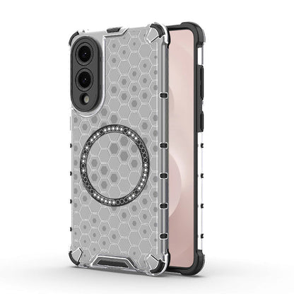 Funda MagSafe para Samsung Galaxy S25 Edge S937, Techsuit, HoneyComb Shield, Blanca