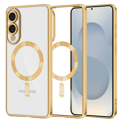 Funda MagSafe para Samsung Galaxy S25 Edge S937, Techsuit, Luxury Crystal, Dorada