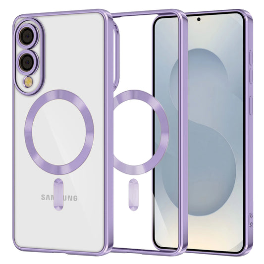 MagSafe Case for Samsung Galaxy S25 Edge S937, Techsuit, Luxury Crystal, Light Purple