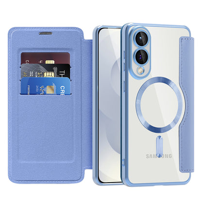 Funda MagSafe para Samsung Galaxy S25 Edge S937, Techsuit, SmartMag Book, Azul