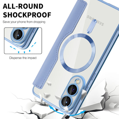 Funda MagSafe para Samsung Galaxy S25 Edge S937, Techsuit, SmartMag Book, Azul