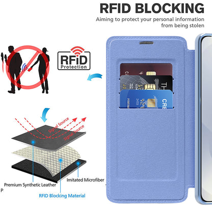 Funda MagSafe para Samsung Galaxy S25 Edge S937, Techsuit, SmartMag Book, Azul