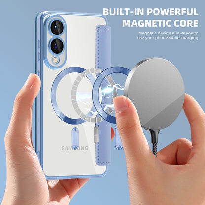 Funda MagSafe para Samsung Galaxy S25 Edge S937, Techsuit, SmartMag Book, Azul